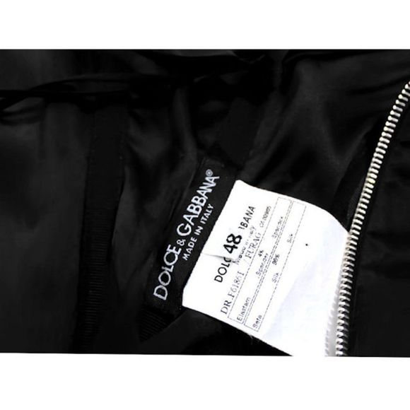 DOLCE & GABBANA Black Stretch Silk Corset Cocktail Dress - Picture 10 of 12